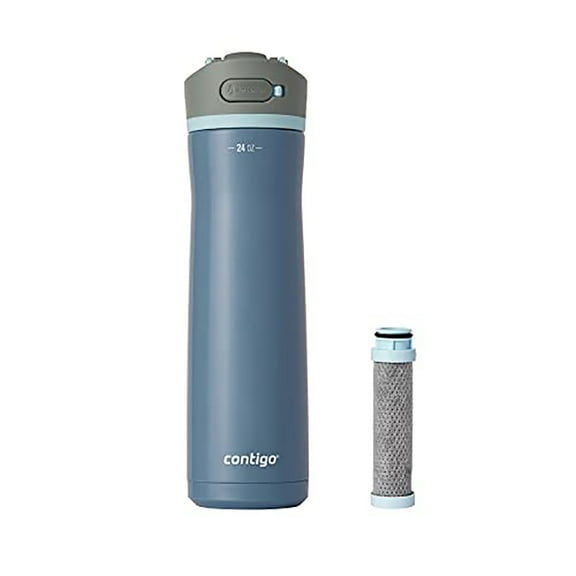 Contigo 24 oz. Wells Chill Stainless Steel Filter Bottle w/ Filters - Dark Ice