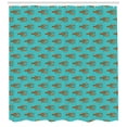thumbnail image 3 of Ambesonne Lobster Shower Curtain, Boiled Lobster Food, 69"Wx70"L, Sky Blue and Orange, 3 of 3