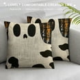 thumbnail image 3 of PHYHOO Halloween Pillow Covers  Ghost Pumpkins Pillowcase Leopoard Holiday Farmhouse Throw Pillows Indoor Outdoor Couch Cushion Case for Home Sofa Decor White, 3 of 5