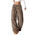 thumbnail image 2 of Pantalones Pijama para Mujer, Pantalones de Leopardo, Pantalones Pijama Peludos para Mujer, Pantalones Guepardo Y2K, Pantalones Pijama Lindos Cintura Alta Grunge Marrón XL, 2 of 8