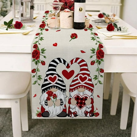 

Skpblutn Home Decoration 2023 Valentines Day Wedding Red Valentine S Day Table Flag Waterproof Tablecloth Wedding Party Doilies Home Decor C