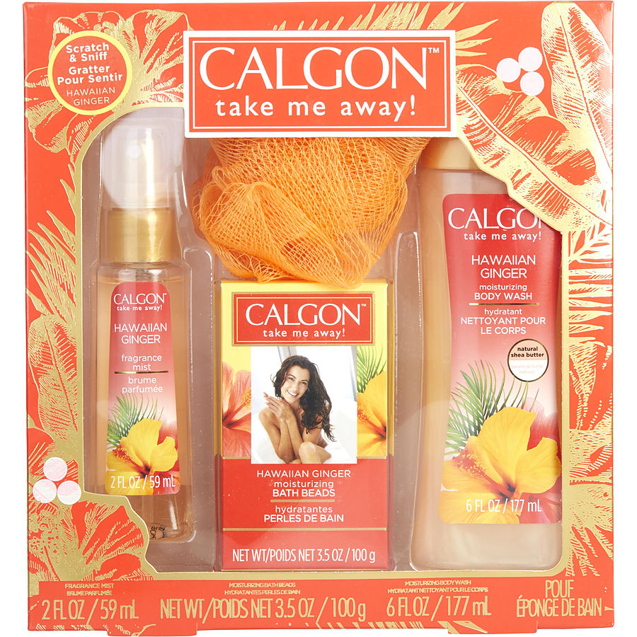 Calgon by Coty Hawaiin Ginger Fragance Mist 2 Oz & Body Wash 6 Oz