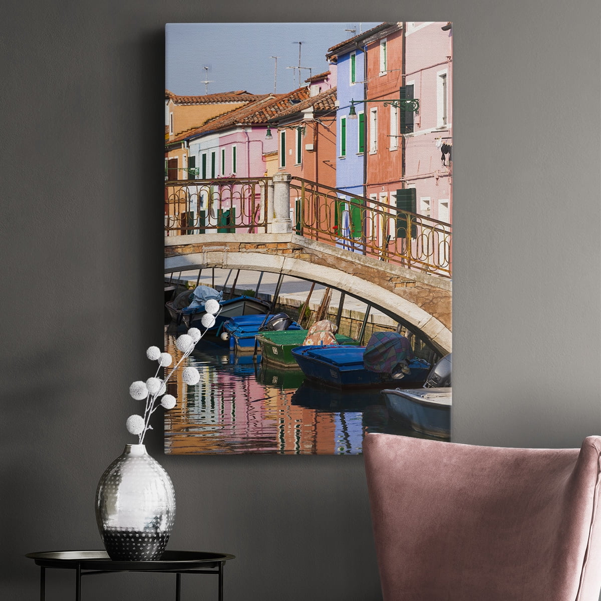 Colorful Canal Premium Gallery Wrapped Canvas - Ready to Hang