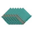 thumbnail image 1 of Design Imports CAMZ11661 Agate Bleu Hacienda Rayé Serviette à Franges - Lot de 6, 1 of 2