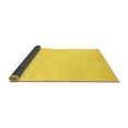 thumbnail image 2 of Ahgly Company Indoor Round Solid Yellow Modern Area Rugs, 6' Round, 2 of 4