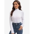 thumbnail image 6 of Women's Turtleneck Long Sleeve Shirts Slim Fitted Lightweight Base Layer Casual Tops, 6 of 6