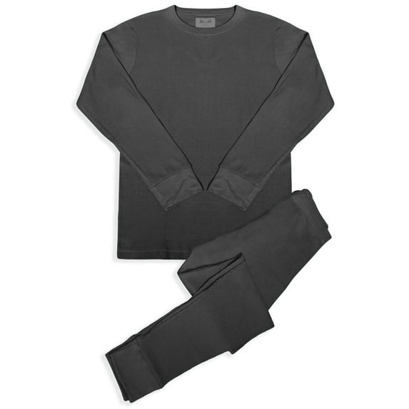 BASICO Men's 2pc Long John Thermal Underwear Set 100% Cotton (Single)