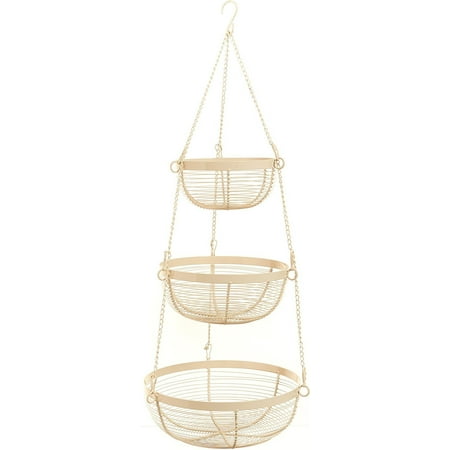 Useful. 3 Tier Hanging Fruit Basket (White)