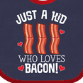 thumbnail image 4 of Inktastic Just a Kid Who Loves Bacon Boys or Girls Baby Bib, 4 of 4