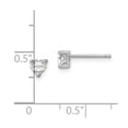 thumbnail image 6 of Auriga Fine Jewelry 925 Sterling Silver Rhodium-plated 4mm Heart White Topaz Stud Earrings for Women, 6 of 6