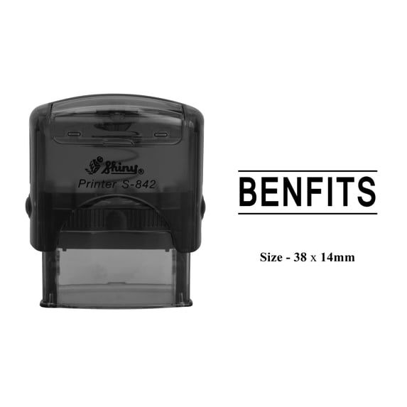 eloria Hold Self Inking Rubber Stamp-Shiny S-842-Red Ink