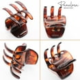 thumbnail image 6 of Parcelona French Classic Large Pony Celluloid Jaw Hair Claw for Women and Girls (Shell), 6 of 47