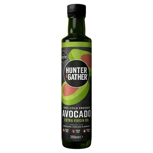 Hunter & Gather Cold Pressed Extra Virgin Avocado Oil 250ml, British Import (Pack of 2)