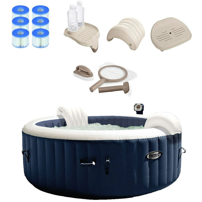 Intex Pure Spa Inflatable Hot Set with 6 Filter Cartridges and Accessories Walmart.com