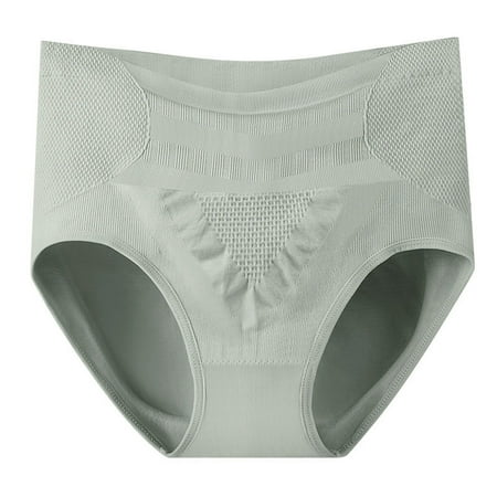 

Kripyery Women Briefs Cozy Soft Breathable Anti-pilling Intimacy Solid Color High Waist Anti-septic Moixture-wicking Women Underpants for Everyday Wear