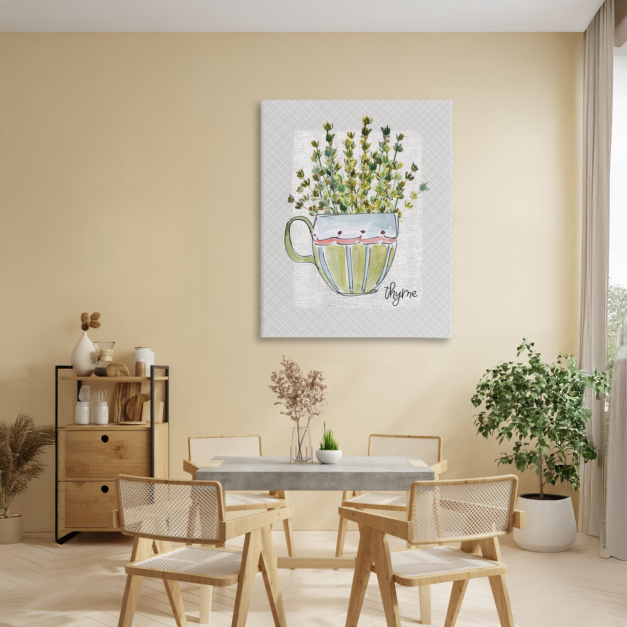 Stupell Industries Thyme Herb Mug Canvas Wall Art, design by Livi Finn