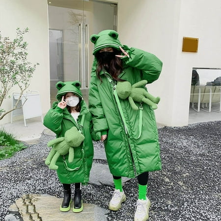 

Christmas Pajamas For Family Kids Children Autumn Winter Green Fun Thick Quilted Jacket Coat Family Christmas Pjs Matching Sets