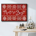thumbnail image 5 of Fair Isle Snowflake I - Framed Gallery Wrapped Holiday Canvas - 17 x 25 - Black Frame, 5 of 8