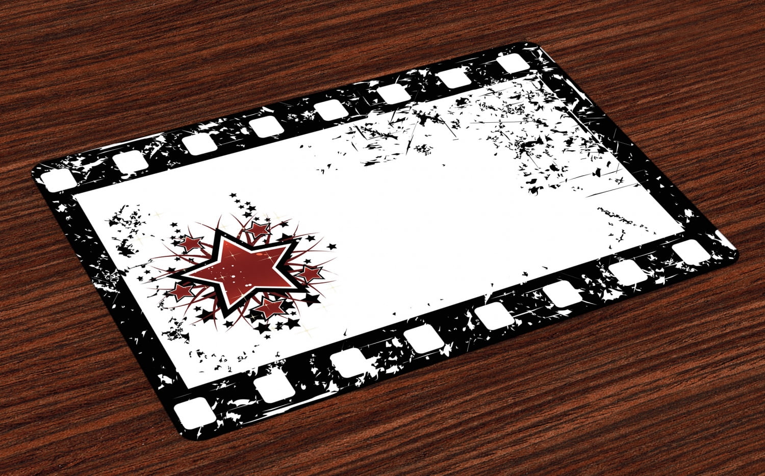 Ambesonne Movie Theater Place Mats Set of 4, Grunge Strip Star ...