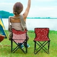thumbnail image 5 of 600D Oxford Camping Chair Portable Foldable Chair Supports 220 lbs for Picnic, Fishing, Backpacking Candy Cane-shaped Hearts Pattern, 5 of 8