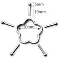 thumbnail image 2 of HUGFEGWE Stainless Steel Body Piercing Rings Adjustable Non-Pierced Nipple Shields Rings Screw Clip on Body Non-Punched Nipple Clip(Star,Gold) UA824-23730, 2 of 6