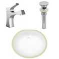 thumbnail image 1 of American Imaginations 16.5-in. W CSA Oval Bathroom Undermount Sink Set In White - Chrome Hardware - Overflow Drain Incl. AI-27085, 1 of 9