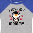 thumbnail image 4 of Inktastic I Love My Mommy with Cute Penguin and Hearts Girls Baby Bodysuit, 4 of 5