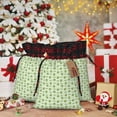 thumbnail image 6 of Kdxio Green Avocado Christmas Drawstring Bags Xmas Buffalo Plaid Candy Bags Linen Treat Bags Christmas Gift Bags for Presents-Black, 6 of 8