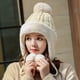 thumbnail image 3 of Gorro de invierno para mujer con orejeras, gorro de piel cálido, gorro de trampero de esquí, 3 of 3