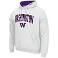 thumbnail image 2 of Men's Colosseum White Washington Huskies Arch & Logo 3.0 Pullover Hoodie, 2 of 3