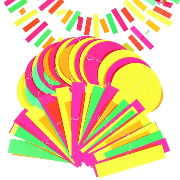 Pretyzoom 1 Set Neon Birthday Decorations Multi Decorative Paper Streamers for Celebration Party Atmosphere