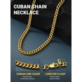 thumbnail image 6 of PROSTEEL Men Chain Stainless Steel 14K Gold Plated 6mm Miami Cuban Necklace 20 Inch Birthday Valentines Father Day Jewelry Gifts for Husband Dad, 6 of 8