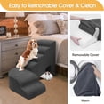 thumbnail image 2 of Dog Stairs for High Beds, 6 Steps Soft Foam Pet Stairs for Bed 27-30 inches, L Shaped Dog Steps, Non-Slip Sturdy Pet Stairs, 30D Foam Doggie Ramp for Small/Large Dogs/Old Cats, 2 of 14