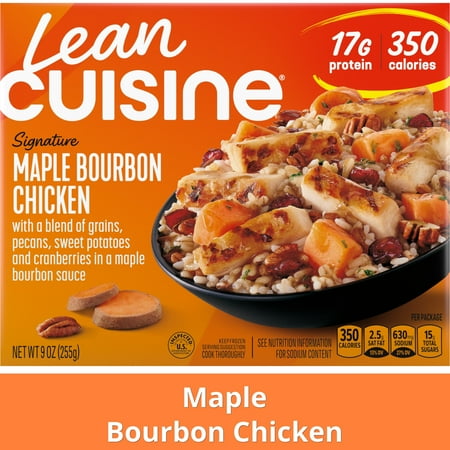 Lean Cuisine Maple Bourbon Chicken Microwave Meals for Lunch or Dinner, 9 oz (Frozen)