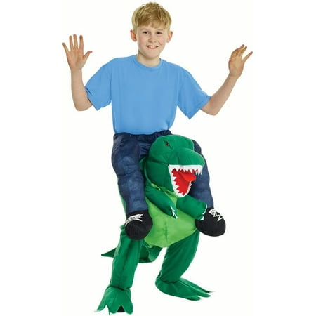 Morphsuits Child T-Rex Piggyback Kids Boy Costume, Green, One-Size