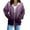 Purple, variant on XIAONU Womens Hoodies Gradient Color Drawstring Zippered Hoodie Solid Color Baggy Hooded Sweatshirt Jacket With Pockets