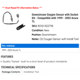 thumbnail image 2 of Downstream Oxygen Sensor with Socket Kit - Compatible with 1999 - 2003 Acura TL 2000 2001 2002, 2 of 2