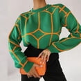thumbnail image 2 of Suéter europeo y americano para mujer, otoño e invierno, línea de moda, jersey de cuello redondo, abrigo de punto de estilo perezoso para mujer, 2 of 6