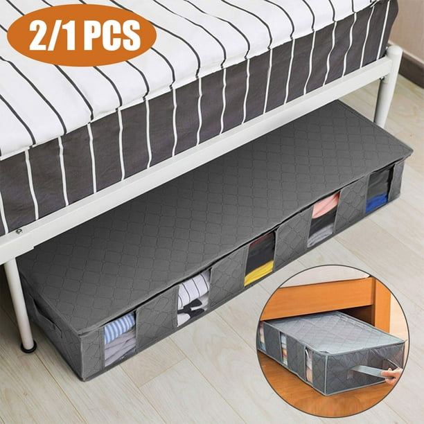 2 1pcs Under Bed Clothes Storage, Under Bed Linen Storage
