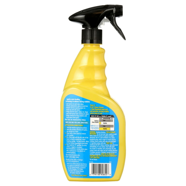 Rain-X 2-in-1 Glass Cleaner & Rain Repellent - 23 Oz Bottle - Cleans & Protects 5 thumbnail image
