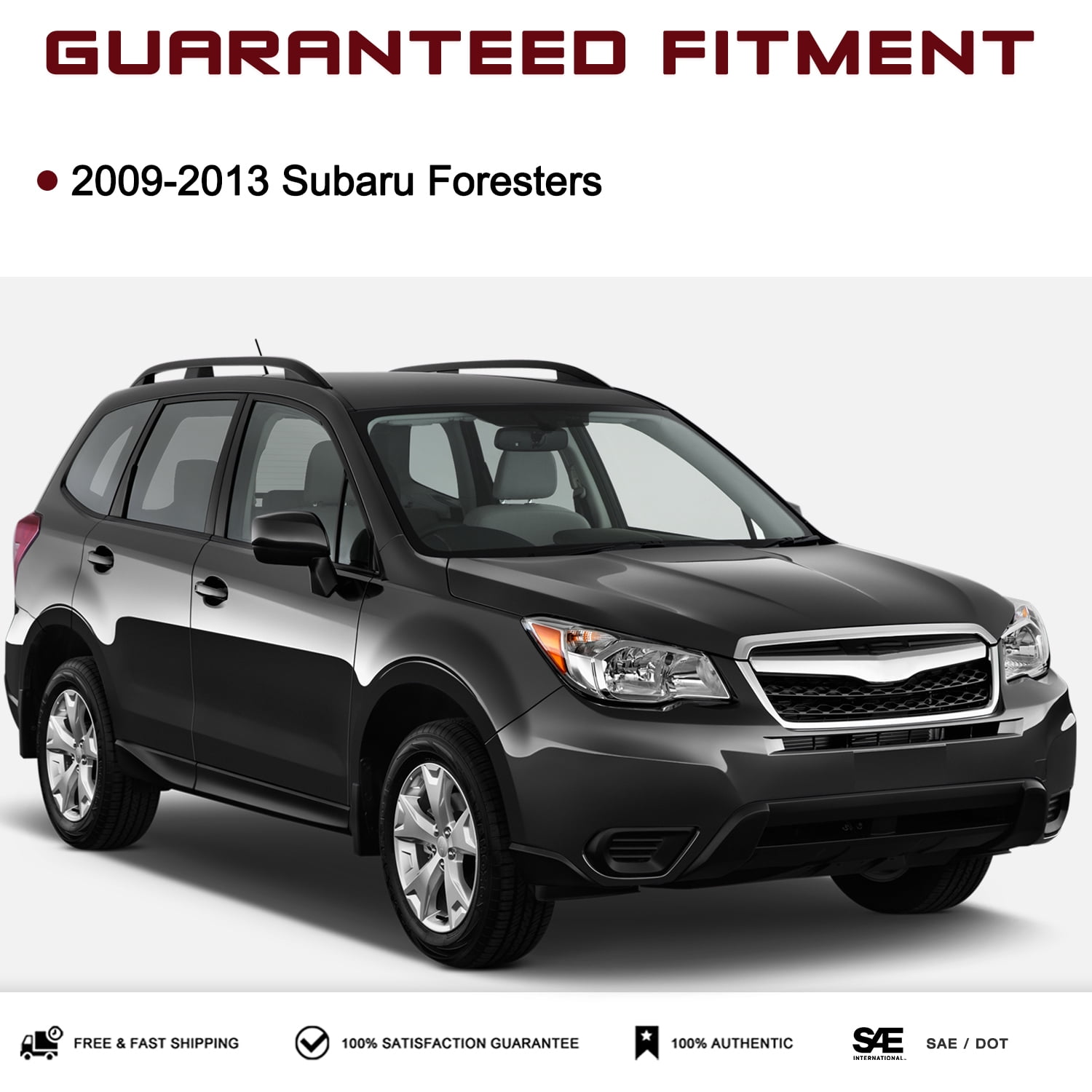 For 2009-2013 Subaru Forester Halogen Headlights Headlamps Assembly Left+Right
