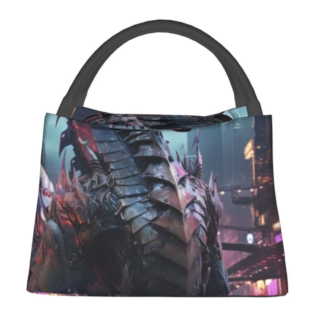 Disketp Urban Mechanical Dragon Bolsa Térmica Estampada, Bolsa Térmica Aislante para Almuerzo, Playa y Campamento