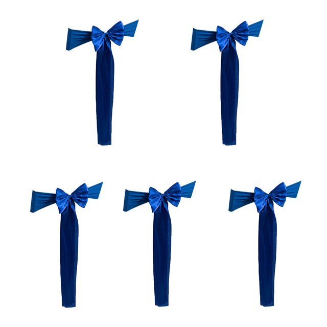 CSChome Bow-knot Sashes Decorative Chair Sashes: Bright Color, Soft Fabric, Washable, Smooth, Non-Fading, Wedding Party Banquet, 5Pcs