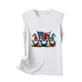 thumbnail image 4 of SOOMLON Fourth of July Cute Summer Tops for Women Tank Tops Gnomes Distressed Usa Flag Shirts Crew Neck 4th of July Tops Sleeveless Loose Fitting T-Shirt Y2k Tee Blouse Clothes, 4 of 4