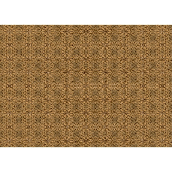 Ahgly Company Machine Washable Indoor Rectangle Transitional Saddle Brown Area Rugs, 8' x 12'
