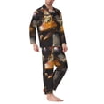 thumbnail image 2 of Sikiie Modern Funny Duck Mens Pajama Set, Soft Warm Long Sleeve Sleepwear, Cozy Button-Down Pjs for Men-Small, 2 of 7