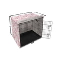 thumbnail image 6 of Floral Dog Crate Cover, Top View Illustration of Romantic Blooming Roses Composition, Easy to Use Pet Kennel Cover Small Dogs Puppies Kittens, 7 Sizes, Pink Mauve Taupe, by Ambesonne, 6 of 6
