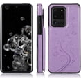 thumbnail image 4 of Phone Case for Samsung Galaxy S20 Plus Glaxay S20+ 5G with Tempered Glass Screen Protector and Card Holder Wallet Cover Flip Leather Cell Gaxaly S20+5G S20plus 20S + S 20 20+ G5Cases Women Men Purple, 4 of 13