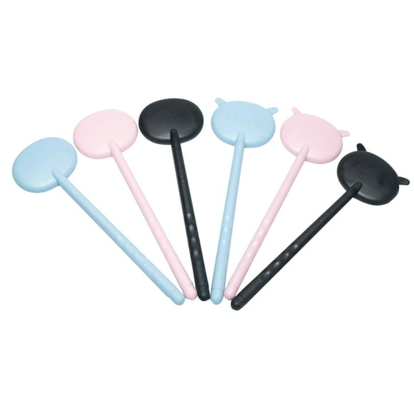 6pcs Handheld Eye Occluder Professional Plastic Eye Occluder Set for Vision Test Ophthalmic Examination (Mixed Color and Mixed Pattern)