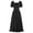 Black, variant on PuLe 【New】 Summer Short Sleeve Dress Scarlet Darkness Renaissance Dress Women Cottagecore Corset Dress Ruffle Maxi Dress